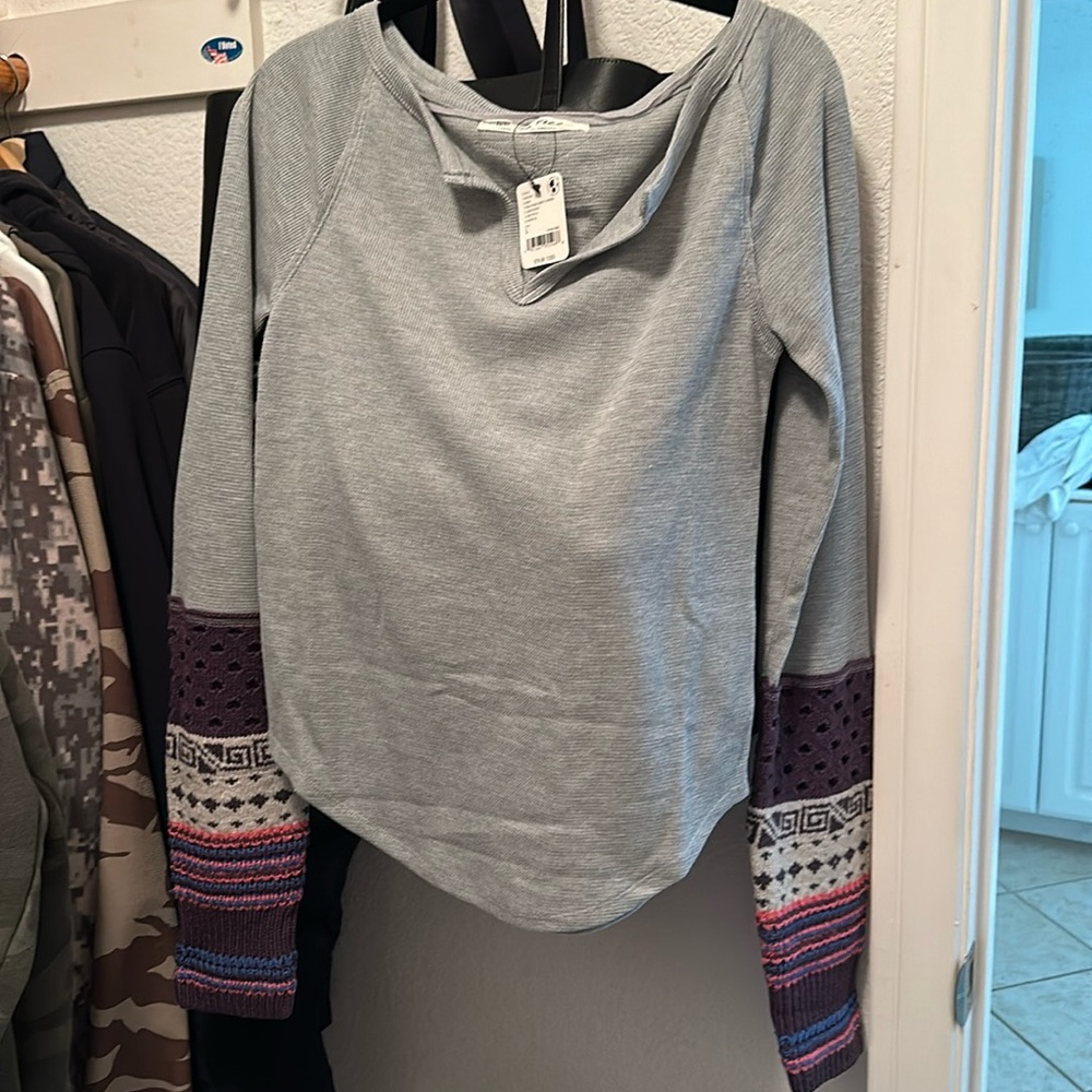 Free people long sleeve top new with tags